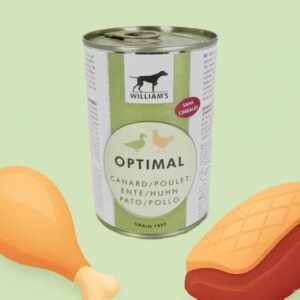Alimentation premium pour chien et chat Pâtée pour chien au canard et poulet