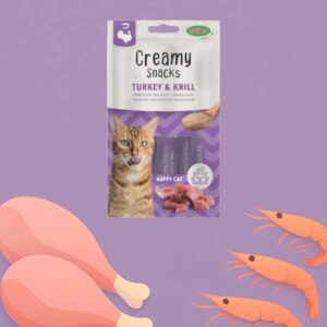 Aliments pour chat Creamy snacks pour chat à la dinde et au krill