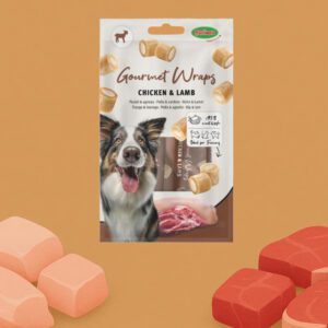 Gourmet wrap pour chien au poulet et agneau