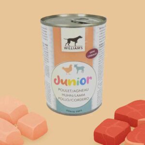 Alimentation premium pour chien et chat Pâtée pour chiot au poulet et agneau