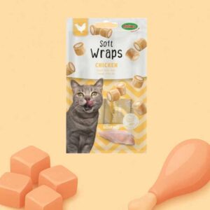Aliments pour chat Soft wrap pour chat au poulet