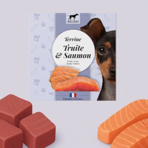 Terrines pour chien Terrine pour chien à la truite et au saumon