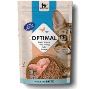 Aliments pour chat Pâtée pour chat au poulet et hareng en sachet