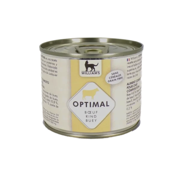 Pâtée Premium pour Chat au Bœuf – Gamme Optimal