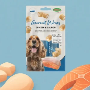 Gourmet Wrap pour chien au poulet et au saumon