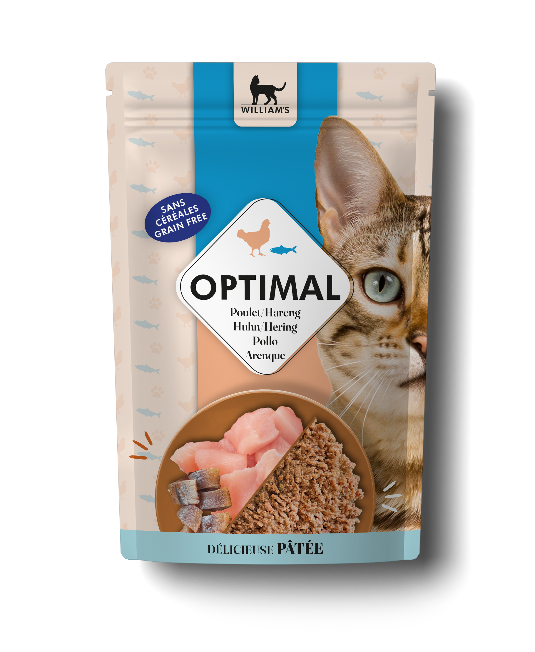 Pâtée pour Chat au Poulet et Hareng – Sachet