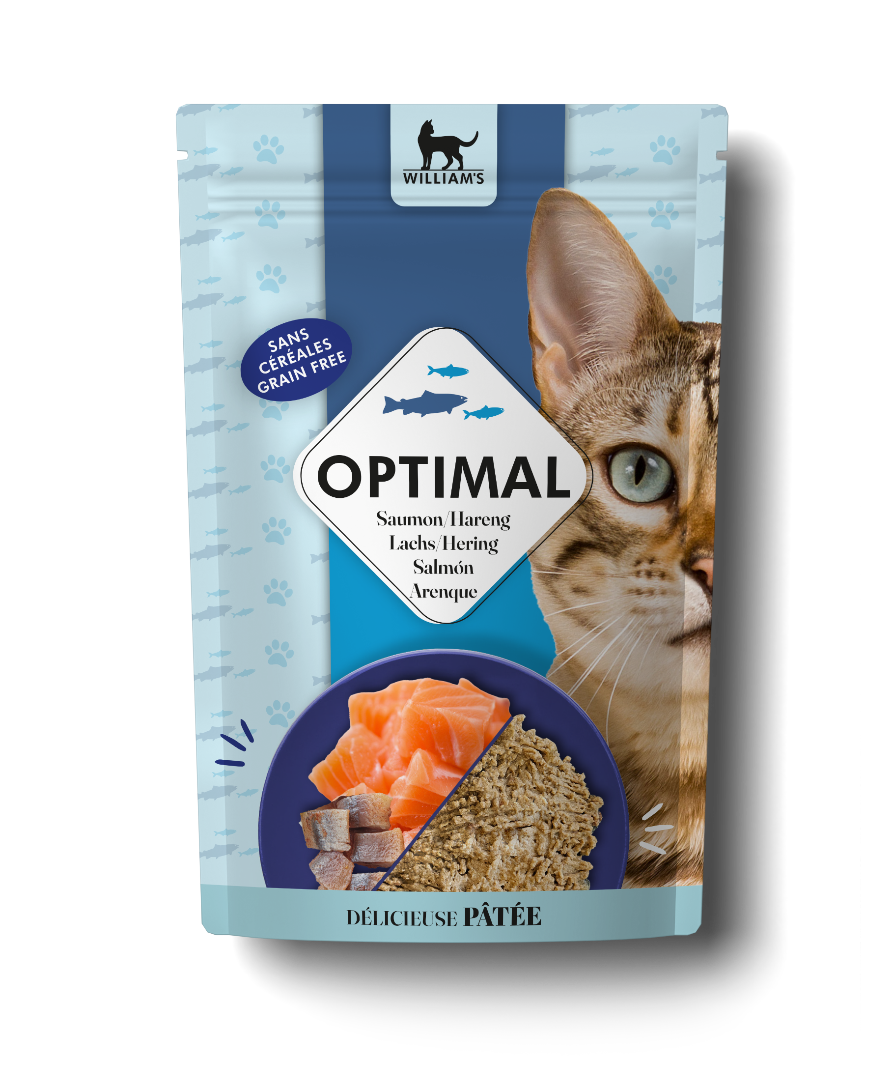 Pâtée pour Chat au Saumon et Hareng – Sachet